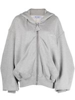 The Attico hoodie en coton à coupe oversize - Gris