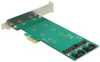 DeLOCK 89473 2x 67-pin M.2 key B - 2x SATA 7-pin Intern SATA interfacekaart/-adapter - thumbnail