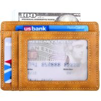 Slim Wallet Pasjeshouder Portemonnee - Zwart - RFID - Anti Skim - thumbnail