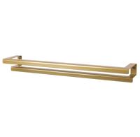LIROdesign dubbel handdoekenrek Stockholm goud - 600 mm - per stuk