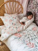 Set dekbedovertrek + kussensloop voor kinderen EAU DE ROSE Oeko-Tex® ecru / roze