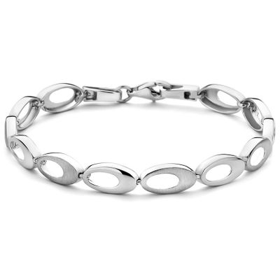 Armband mat-glanzend zilver 7 mm 19 cm