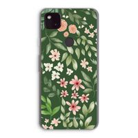 Botanical green sweet flower heaven: Google Pixel 4a 5G Transparant Hoesje