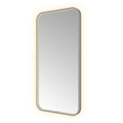 Spiegel Hotbath &MORE 100x50 cm LED-Verlichting Spiegelverwarming Rechthoek Geborsteld Gunmetal