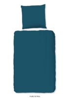 Pure Dekbedovertrek "uni dessin" - Petrol - (135x200 cm) - Microfiber Pure Dekbedovertrek "uni dessin" - Petrol - (135x200 cm) - Microfiber