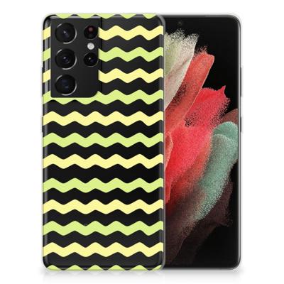 Samsung Galaxy S21 Ultra | TPU bumper | Waves Yellow