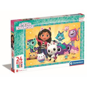 Clementoni Gabby's Poppenhuis Super Color puzzel feest maxi - 24 stukjes