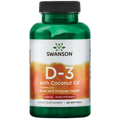 Ultra Vitamine D-3 2000iu W/coconut Oil | Swanson | 60ct