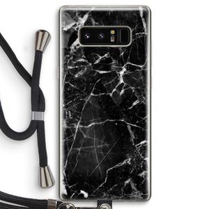 Zwart Marmer 2: Samsung Galaxy Note 8 Transparant Hoesje met koord