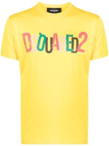 DSQUARED2 t-shirt en coton à logo imprimé - Jaune