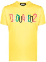 DSQUARED2 t-shirt en coton à logo imprimé - Jaune