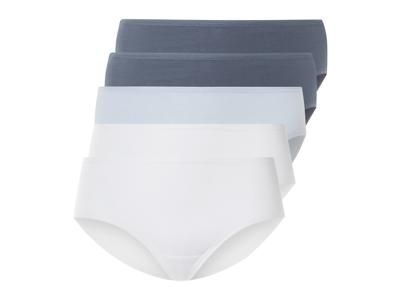 esmara Dames Hipster 5-pack (Blauw/wit, L (44/46))