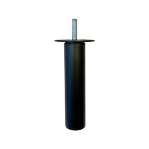 Stalen verstelbare meubelpoot zwart rond ø 3 cm en hoogte 11,5 cm (M8)
