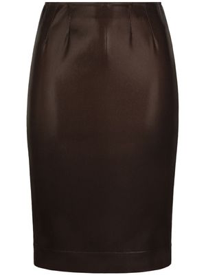 Dolce & Gabbana jupe crayon à taille haute - Marron