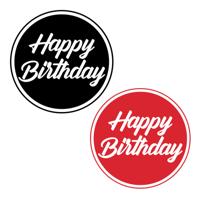 Verjaardag Bierviltjes / Onderzetters - 20x stuks - zwart/rood - D10 cm - tafel versiering