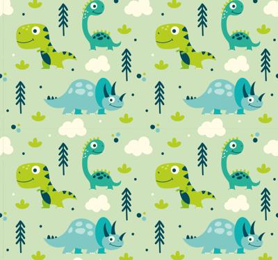 Groene achtergrond dinosaurus behang