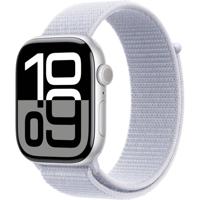 Apple Watch Series 10 GPS 46 mm Aluminium kast Sport loop Blauwe wolk