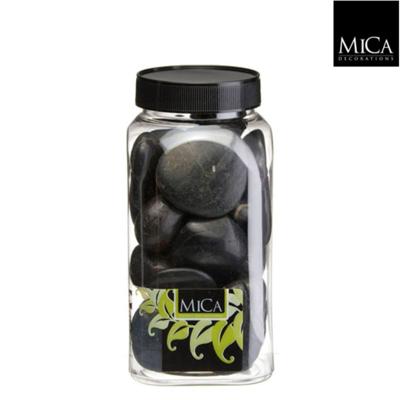 Stenen zwart fles 1 kilogram - Mica decorations