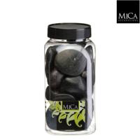 Stenen zwart fles 1 kilogram - Mica decorations