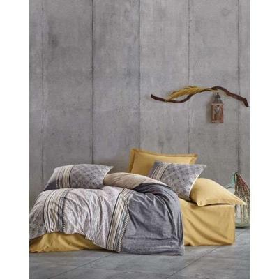 Beddengoedset - 1 dekbedovertrek 220 x 240 cm + 2 kussenslopen 60 x 60 cm - 100% katoen - Grijs