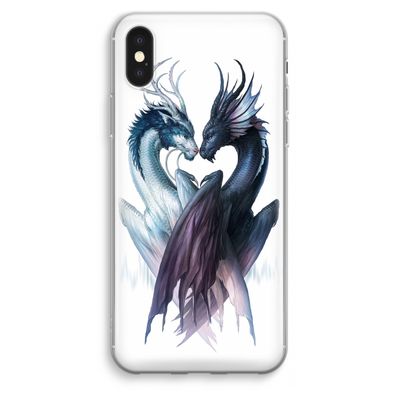 Yin Yang Dragons: iPhone XS Max Transparant Hoesje