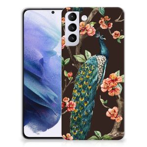 Samsung Galaxy S21 Plus TPU Hoesje Pauw met Bloemen