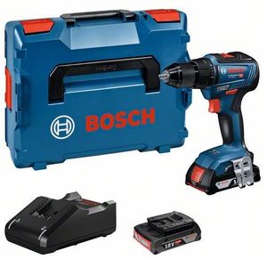 Bosch Blauw GSR 18V-55 Professional | Accuschroefboormachine | 2x 2,0 ah accu + snellader | L-Case 06019H5205