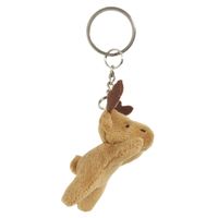 Pluche sleutelhanger eland knuffel 6 cm