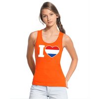 Oranje I love Holland tanktop dames - thumbnail