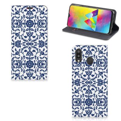 Samsung Galaxy M20 Smart Cover Flower Blue