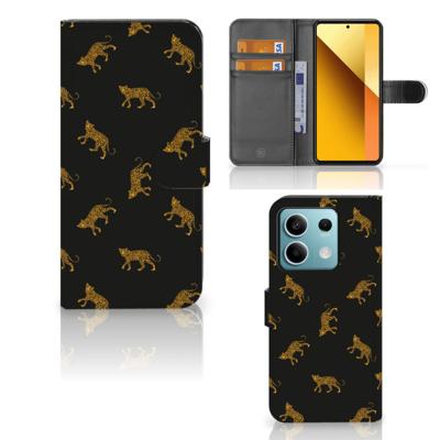 Telefoonhoesje | Met pasjeshouder | voor Xiaomi Redmi Note 13 5G Leopards