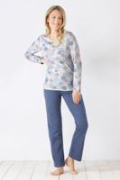 Dames pyjama grafische cirkels Hajo