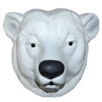 Plastic ijsberen masker voor volwassenen - thumbnail