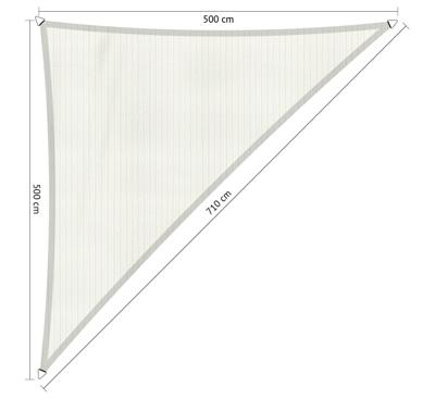 Driehoek 90 5,00x5,00x7,10 m Arctic White - Shadow comfort