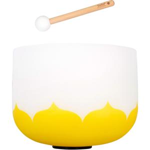 Sela SECLU12E Yellow Crystal Singing Bowl Set - Lotus (E: 432 Hz)