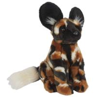 Pluche bruine Afrikaanse wilde hond/hyenahond knuffel - 28 cm - Dieren knuffels