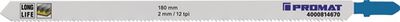 Promat Decoupeerzaagblad | totale lengte 180 mm | tandverdeling 2 mm | BIM | 5 stuks / kaart - 4000814670 - 4000814670