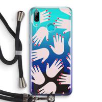 Hands pink: Huawei P Smart (2019) Transparant Hoesje met koord