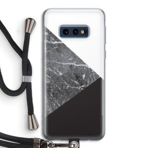 Combinatie marmer: Samsung Galaxy S10e Transparant Hoesje met koord