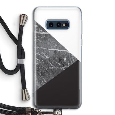 Combinatie marmer: Samsung Galaxy S10e Transparant Hoesje met koord