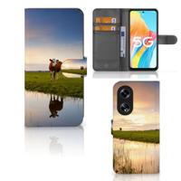 OPPO Reno8 T 5G | Telefoonhoesje | Met pasjeshouder | Koe