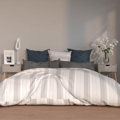 Nachtkastjes 2 st 40x40x56 cm bewerkt hout betongrijs