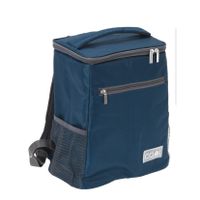 Strand/camping koeltas - Rugtas/rugzak model - 23 x 15 x 36 cm - 2 vakken - blauw