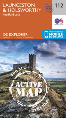 Wandelkaart - Topografische kaart 112 OS Explorer Map | Active Launceston / Holsworthy | Ordnance Survey