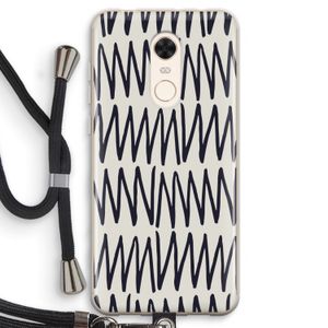 Marrakech Zigzag: Xiaomi Redmi 5 Transparant Hoesje met koord