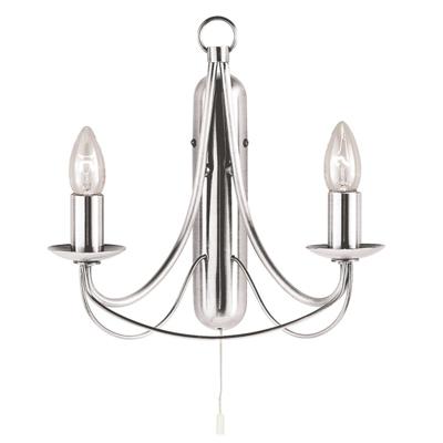 Searchlight Antiek zilveren wandlampMaypole - 6342-2SS