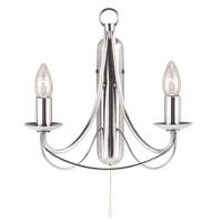 Searchlight Antiek zilveren wandlampMaypole - 6342-2SS