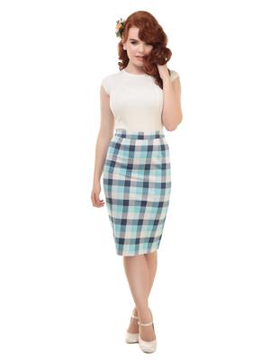Victoria Skirt Blue Check-XXL | 39% korting Victoria Skirt Blue Check-XXL | 39% korting