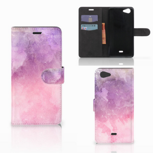 Hoesje Wiko Pulp Fab 4G Pink Purple Paint