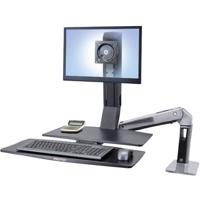 Ergotron WorkFit-A Monitor-tafelbeugel 1-voudig 25,4 cm (10) - 61,0 cm (24) Zwart, Aluminium (gepolijst) In hoogte verstelbaar, Toetsenbordhouder, Kantelbaar, - thumbnail